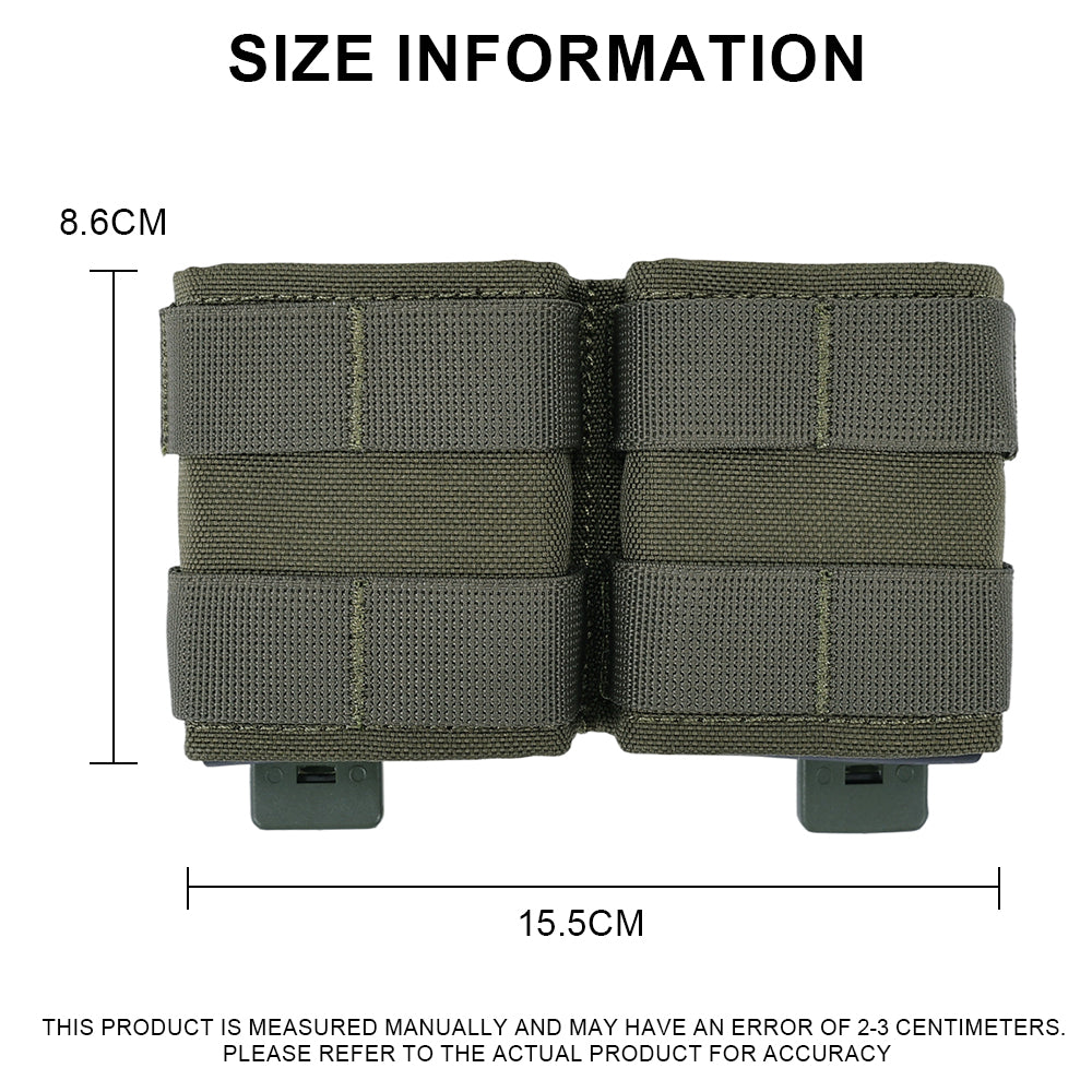 SINAIRSOFT Tactical 5.56mm Double KYWI Molle Magazine Pouch