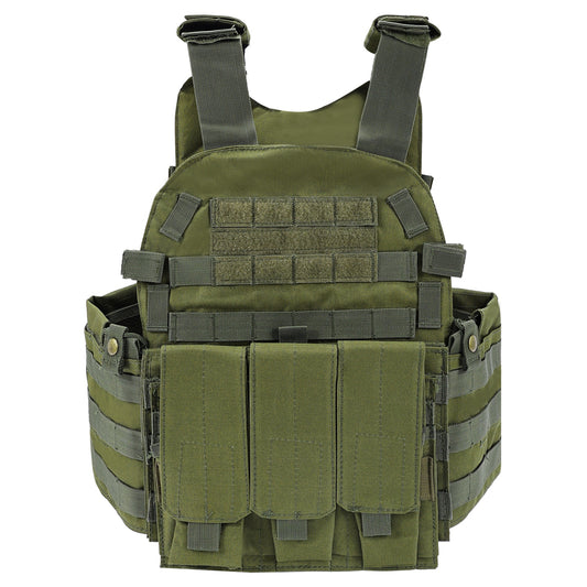 SINAIRSOFT Tactical Vest Plate Carrier Molle Airsoft Combat Assault Gear w/ Pouch