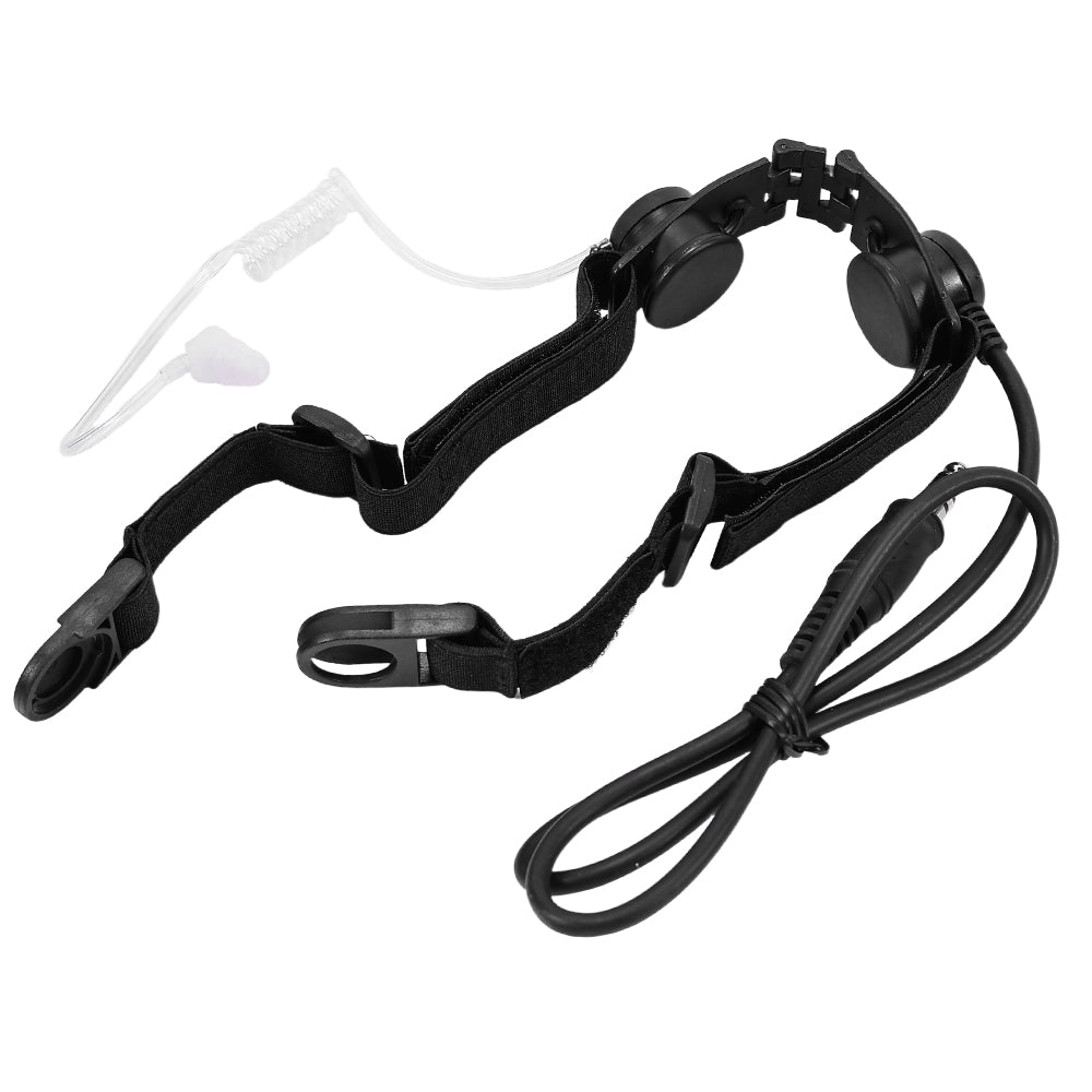 SINAIRSOFT Tactical Throat Vibration Mic Headset Microphone NATO Plug for Radio