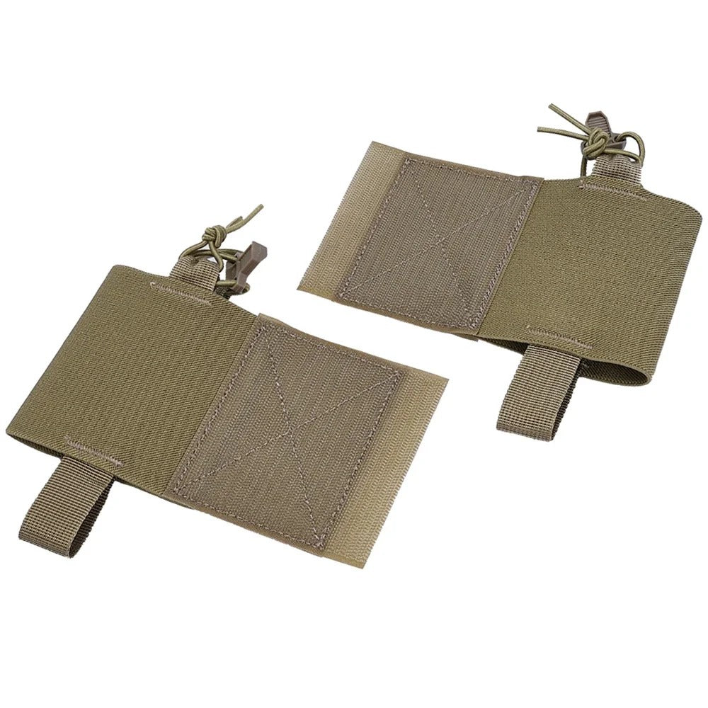 SINAIRSOFT Tactical Side Radio Pouch 2PCS Walkie Talkies Elastic Mag Pouch for Vest