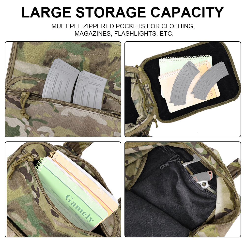 SINAIRSOFT Tactical Backpack Expandable D3 Flatpack Molle Hiking Bag Travel Pack