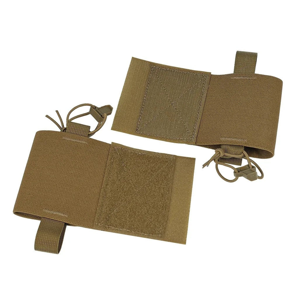 SINAIRSOFT Tactical Side Radio Pouch 2PCS Walkie Talkies Elastic Mag Pouch for Vest