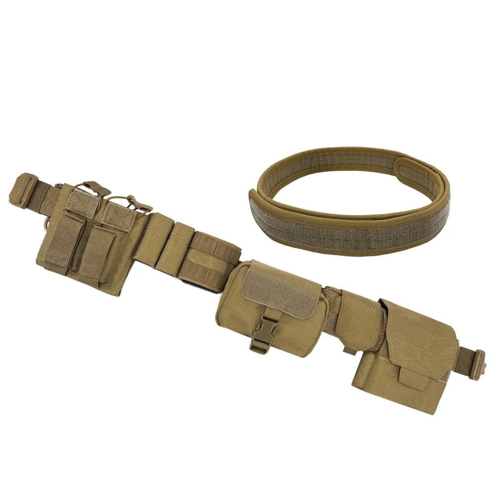 SINAIRSOFT 1000D Nylon Tactical Belt Set with Double Belt 5.56/7.62 Magazine Pouch