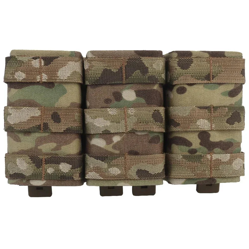SINAIRSOFT Taktika Triopa 5.56-Revuo-Poŝo kun Enmetaĵo Malferma Supra Molle Fusila Revuo-Subtenilo