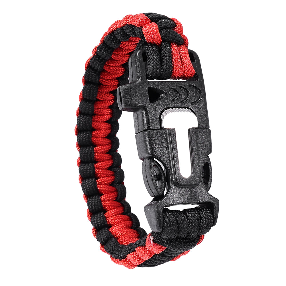 SINAIRSOFT Survival Paracord Bracelet Survival Kit Fire Starter Camping Rope Whistle