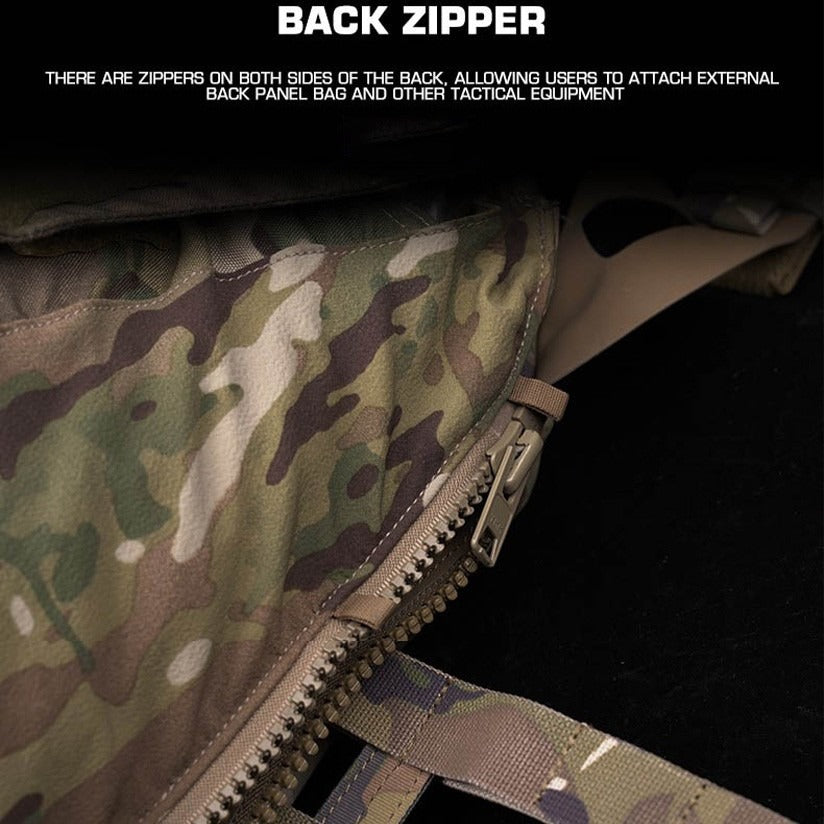 SINAIRSOFT Tactical Molle Zip-on Panel Plate Carrier Vest AVS JPC 2.0 Zip Pack Pouch Bag