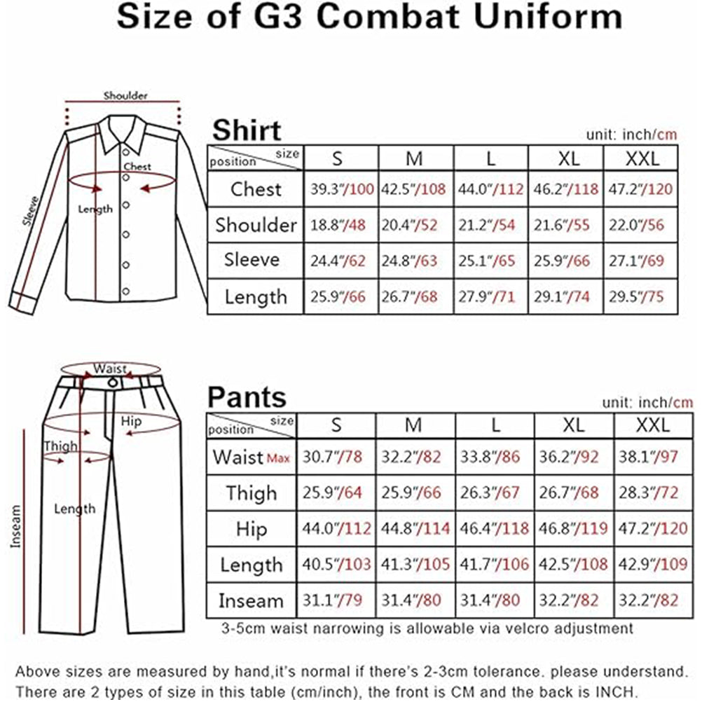 EMERSONGEAR Gen3 Uniform Painball Suit BDU Pants Shirt with Knee Pads-RG