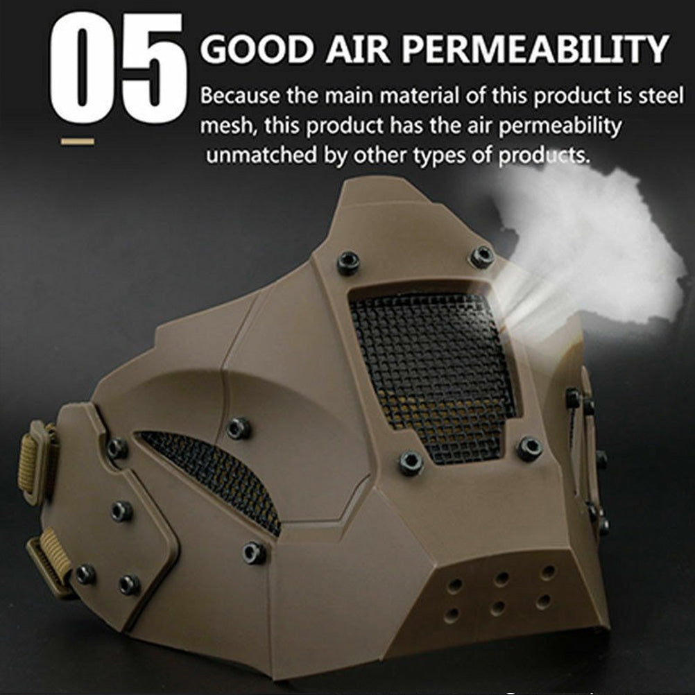 SINAIRSOFT Tactical Mesh Mask Half Face Mask Airsoft FAST Helmet Masks