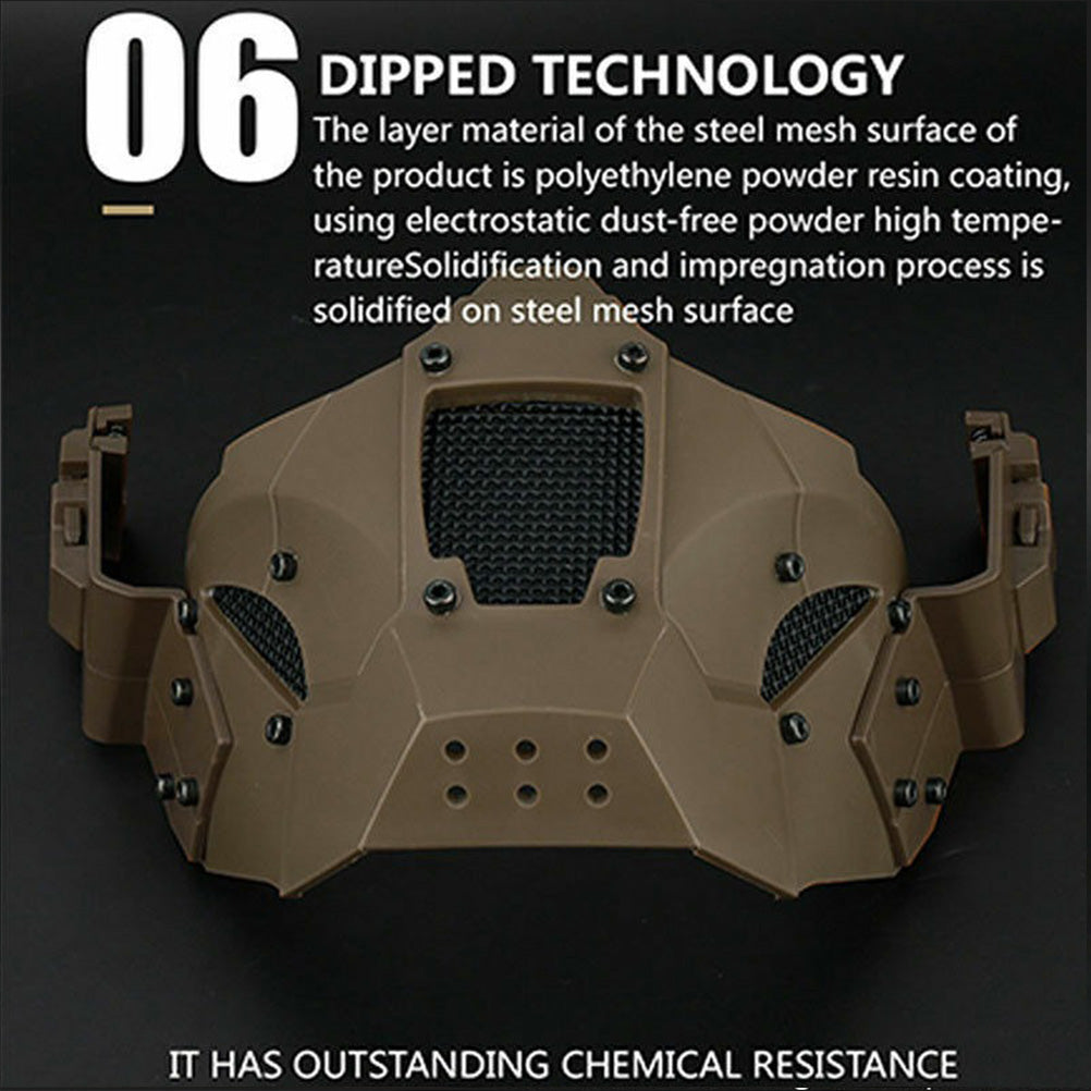 SINAIRSOFT Tactical Mesh Mask Half Face Mask Airsoft FAST Helmet Masks