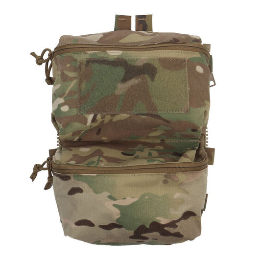 SINAIRSOFT Tactical Back Panel Double Pouch For V5 Plate Vest Zipper GP Bag