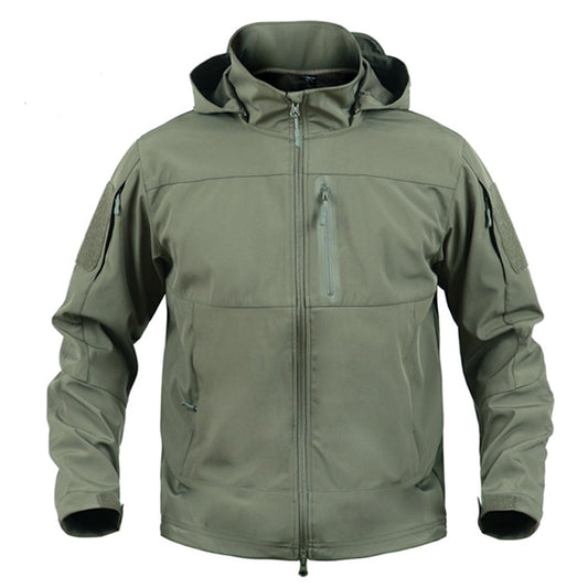SINAIRSOFT Men's Tactical Soft Shell Polyester Windbreaker Coat