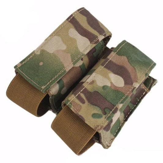 EMERSONGEAR Tactical Double Grenade Pouch 40mm MOLLE 9mm Magazine Bag