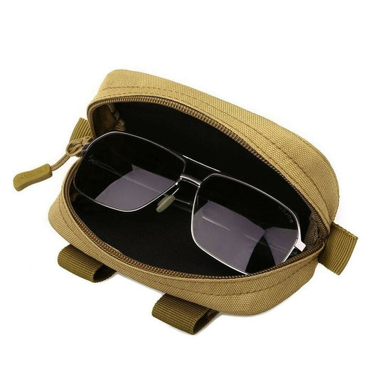 SINAIRSOFT Tactical Molle Pouch Glasses Protective Eyeglass Case Waist Pack Bag