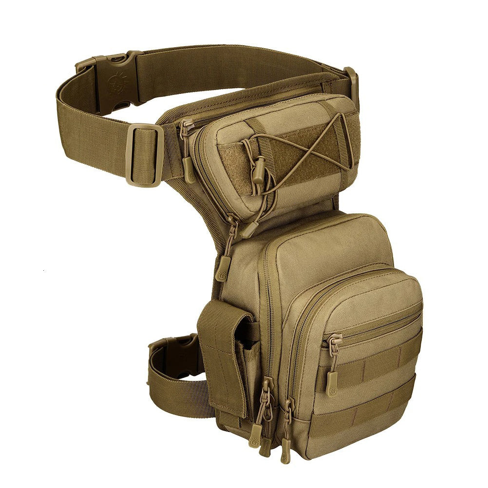 SINAIRSOFT Men Drop Leg Bag Tactical Molle Thigh Waist Fanny Pack Hiking