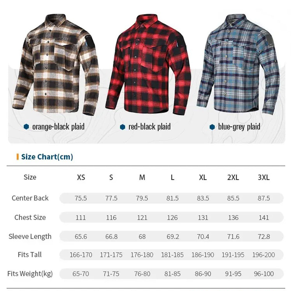 Emersongear Blue Label "Longicorn" Flannel Shirts Tactical Ergonomic T-shirts