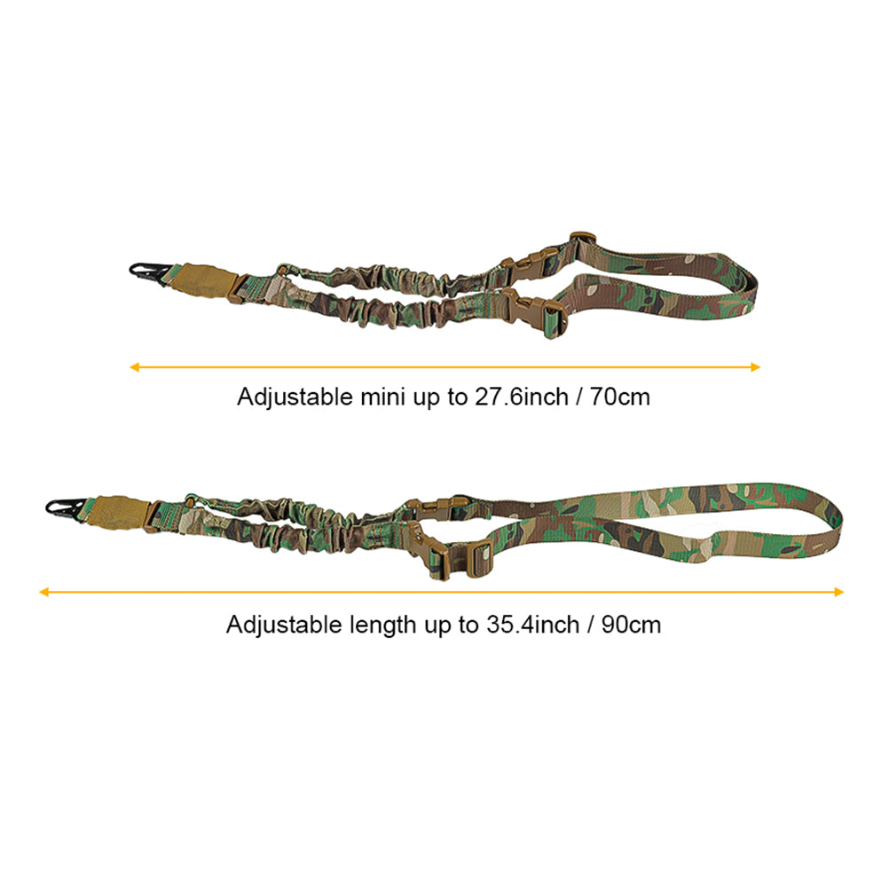 SINAIRSOFT Tactical 1 One Single Point Rifle Sling Bungee Airsoft AEG Gun Strap