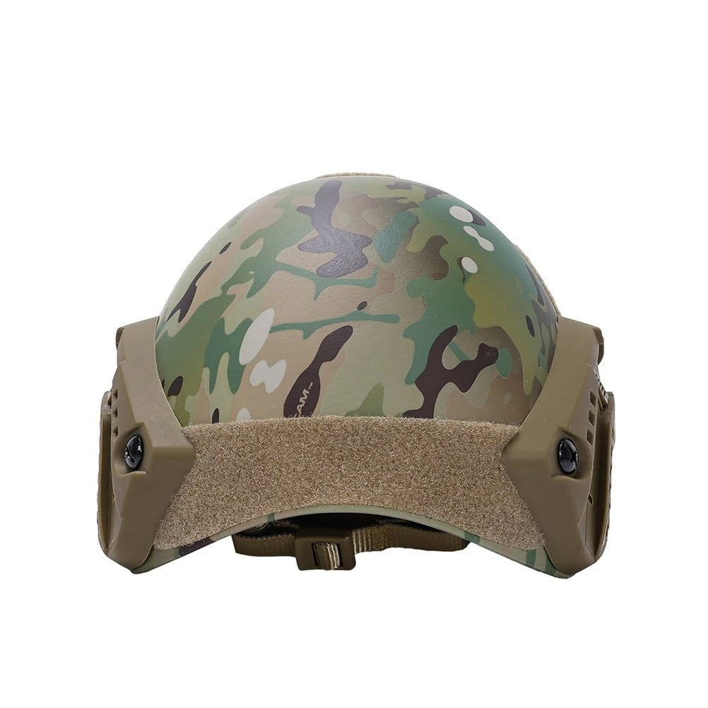 EMERSONGEAR Tactical Fast Helmet Airsoft MH Type Casque w/ NVG Shroud + Side Rail
