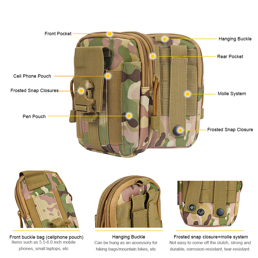 SINAIRSOFT Tactical Waist Pack Belt Bag Camping Hiking  Molle Pouch Wallet