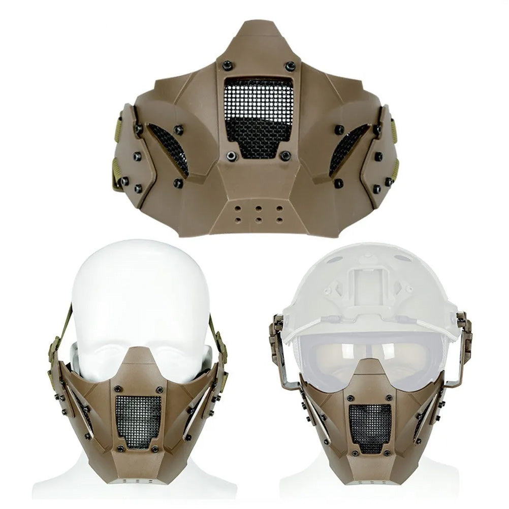 SINAIRSOFT Tactical Mesh Mask Half Face Mask Airsoft FAST Helmet Masks