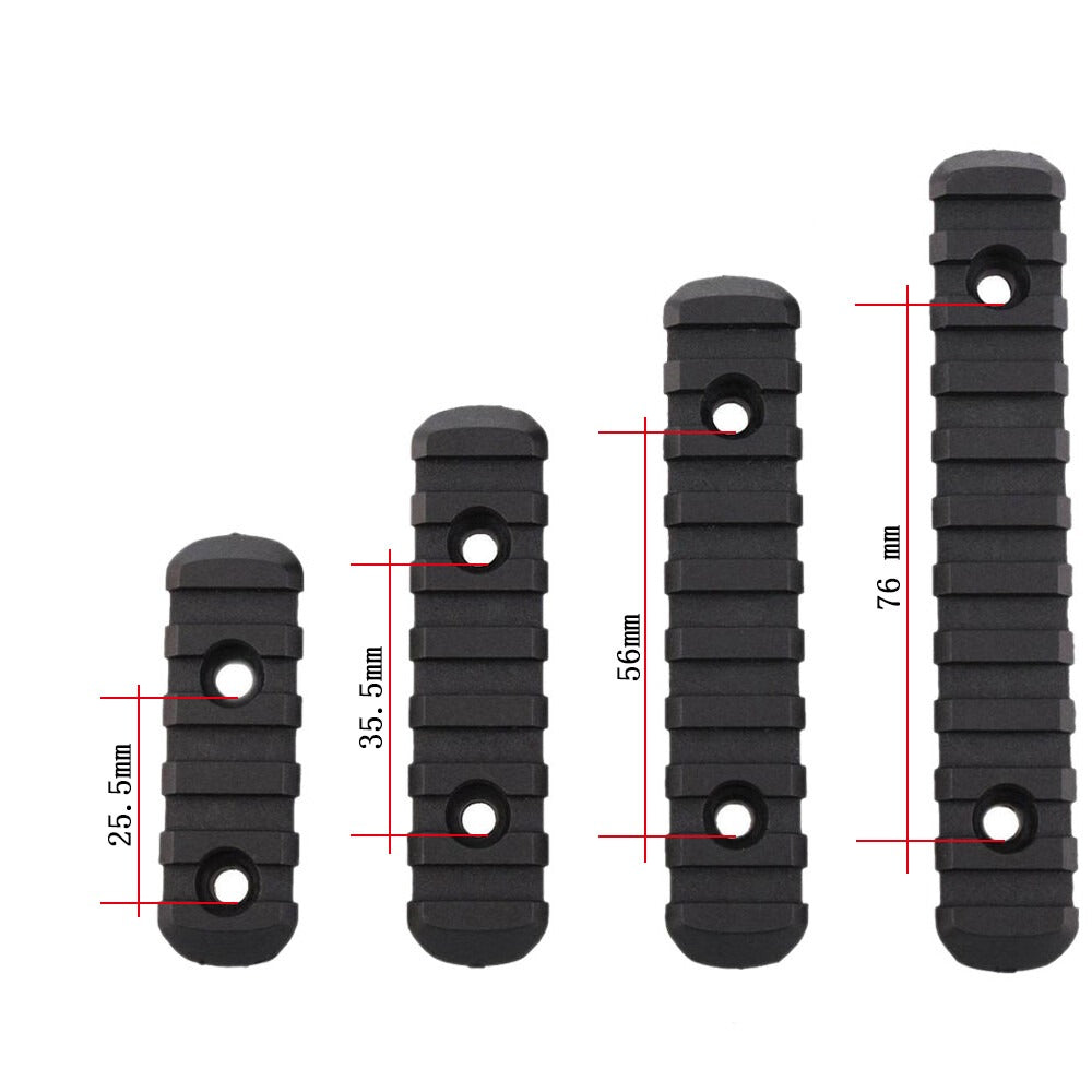 SINAIRSOFT M-Lok Rail Section 5 7 9 11 Slot Polymer Picatinny Rail M-LOK Rail 4 Pcs