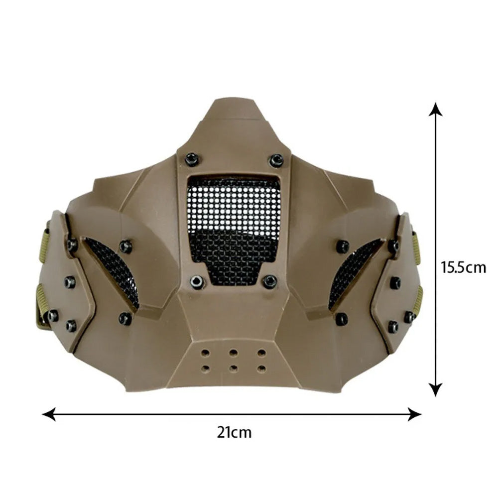 SINAIRSOFT Tactical Mesh Mask Half Face Mask Airsoft FAST Helmet Masks