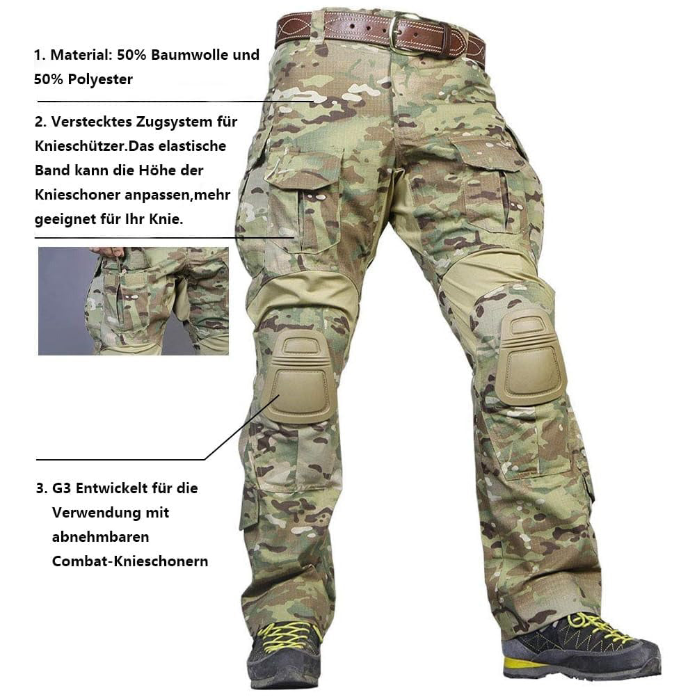 EMERSONGEAR Combat Gen3 G3 Pants + Knee Pad Tactical Assault BDU Trousers