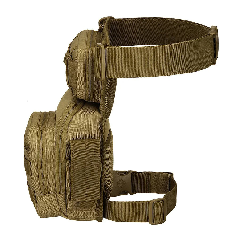 SINAIRSOFT Men Drop Leg Bag Tactical Molle Thigh Waist Fanny Pack Hiking