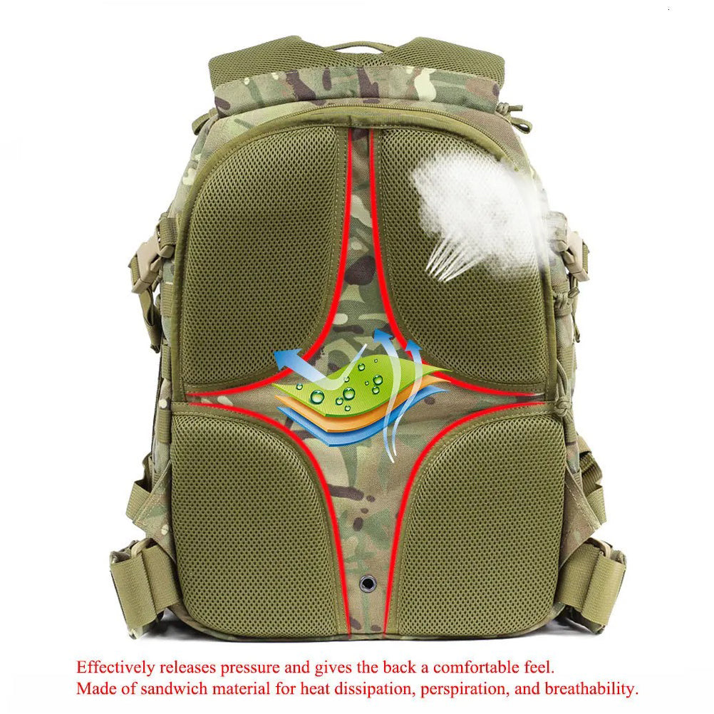 SINAIRSOFT Tactical 55L Outdoor Molle Waterproof Backpack