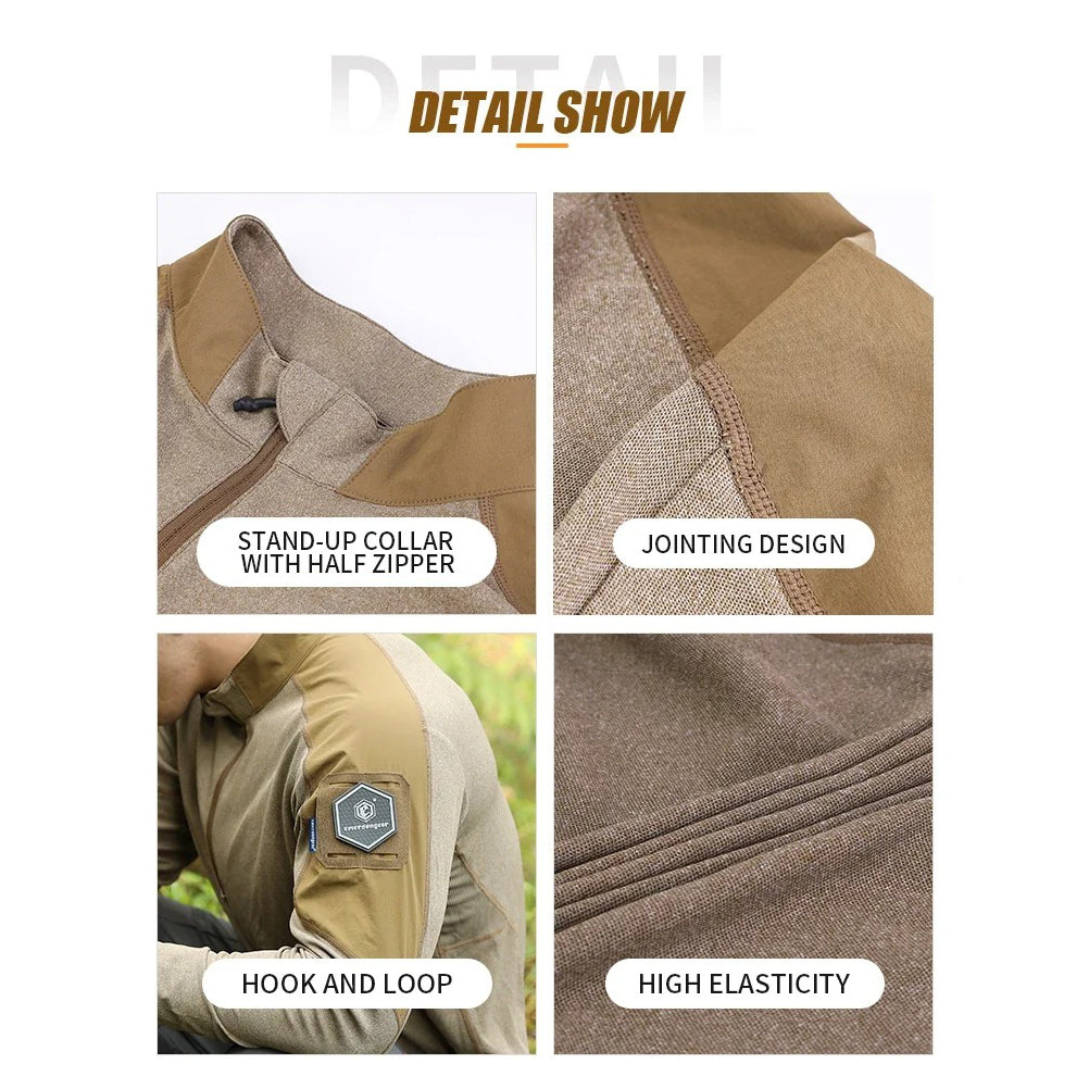 EMERSONGEAR BlueLabel Tactical Hunter Long Sleeve Polo Shirt Daily Tops T-shirt