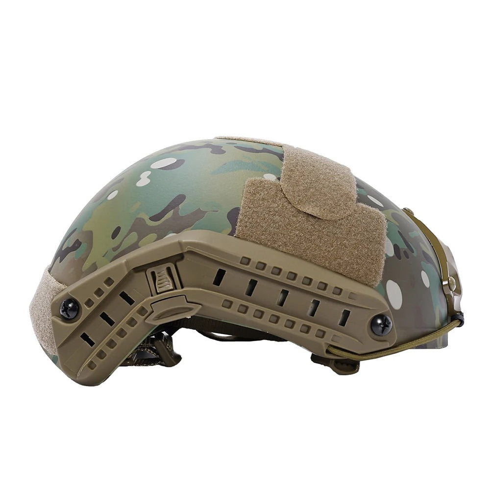 EMERSONGEAR Tactical Fast Helmet Airsoft MH Type Casque w/ NVG Shroud + Side Rail