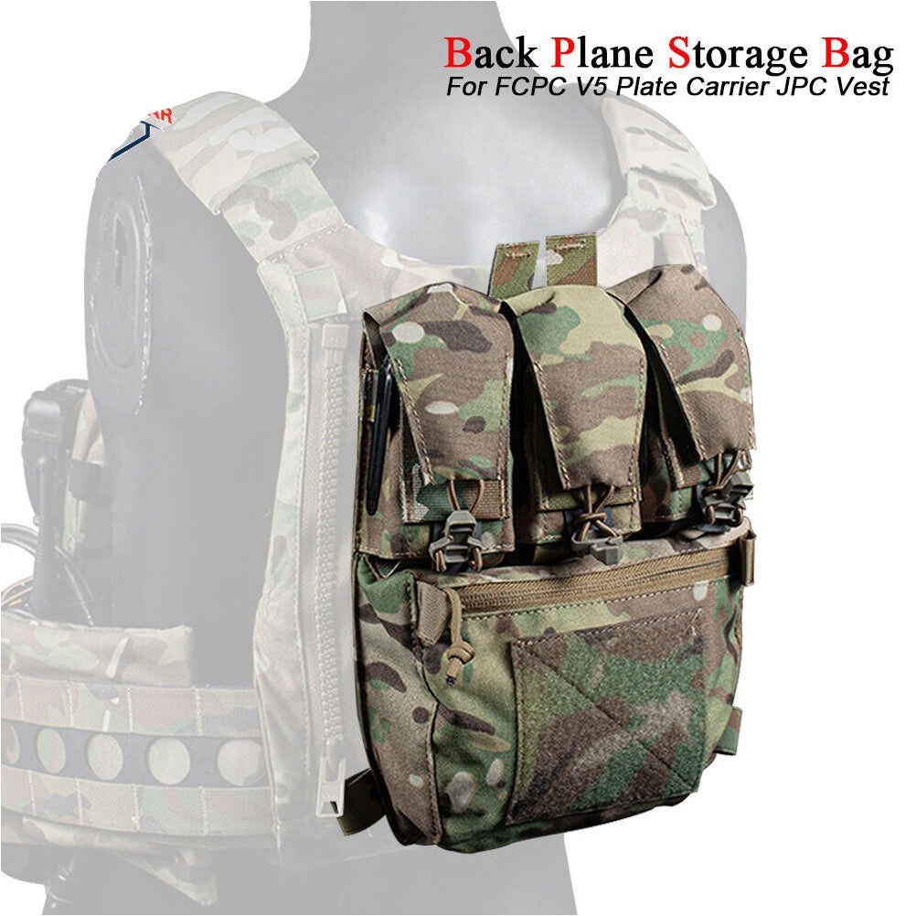 SINAIRSOFTTactical Assault Back Panel Zip-on Pouch Pack Nylon Pocket