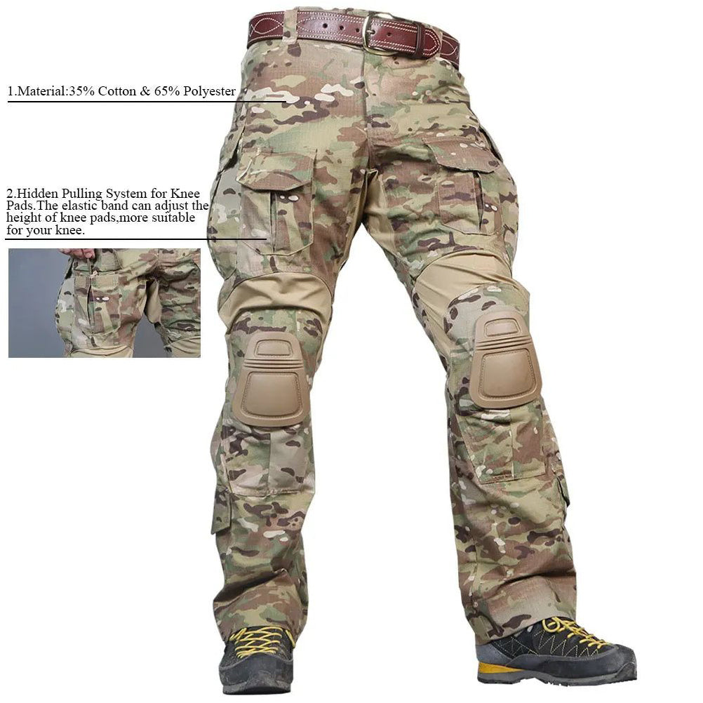 EMERSONGEAR G3 Combat Uniform Airsoft Shirt Pants with Knee Pads Tactical BDU Hunting o Clothes