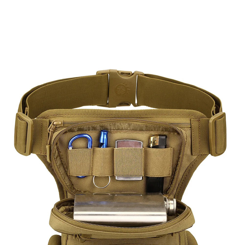 SINAIRSOFT Men Drop Leg Bag Tactical Molle Thigh Waist Fanny Pack Hiking