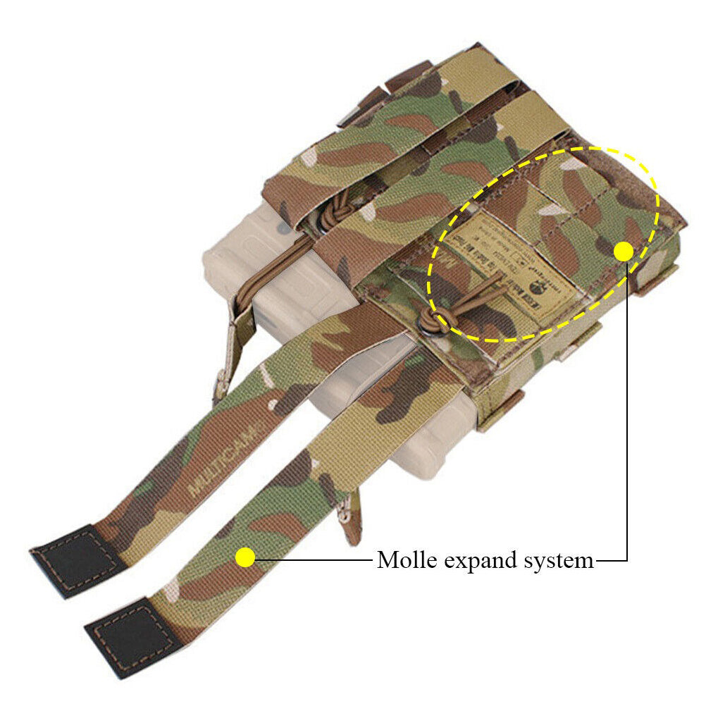 EMERSONGEAR Tactical Modular Double Open Top Magazine Pouch 5.56.223 MOLLE Rifle Mag