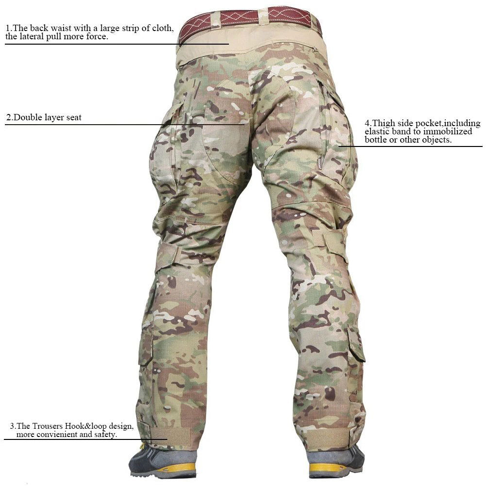 EMERSONGEAR G3 Combat Uniform Airsoft Shirt Pants with Knee Pads Tactical BDU Hunting o Clothes