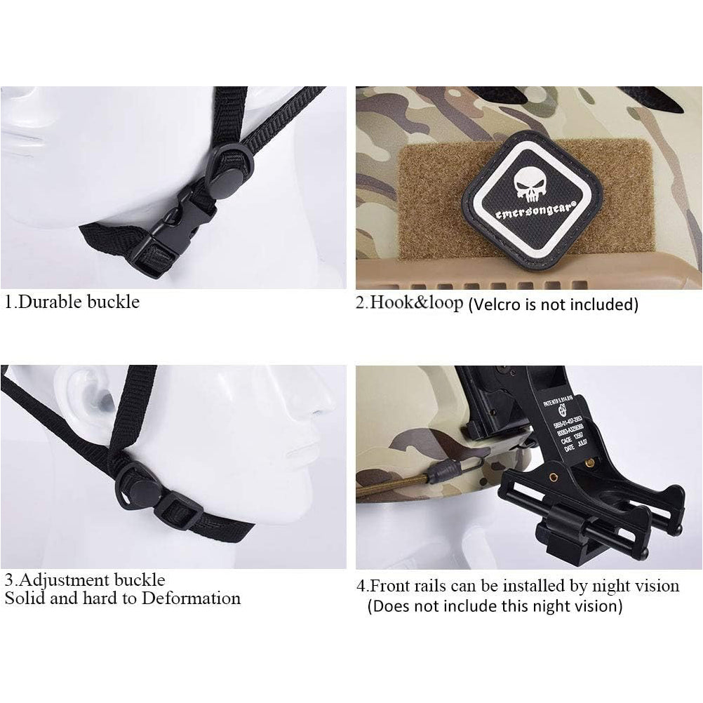 EMERSONGEAR Tactical Hat Airsoft Paintball SWAT Base Protective BJ Type Fast Helmet