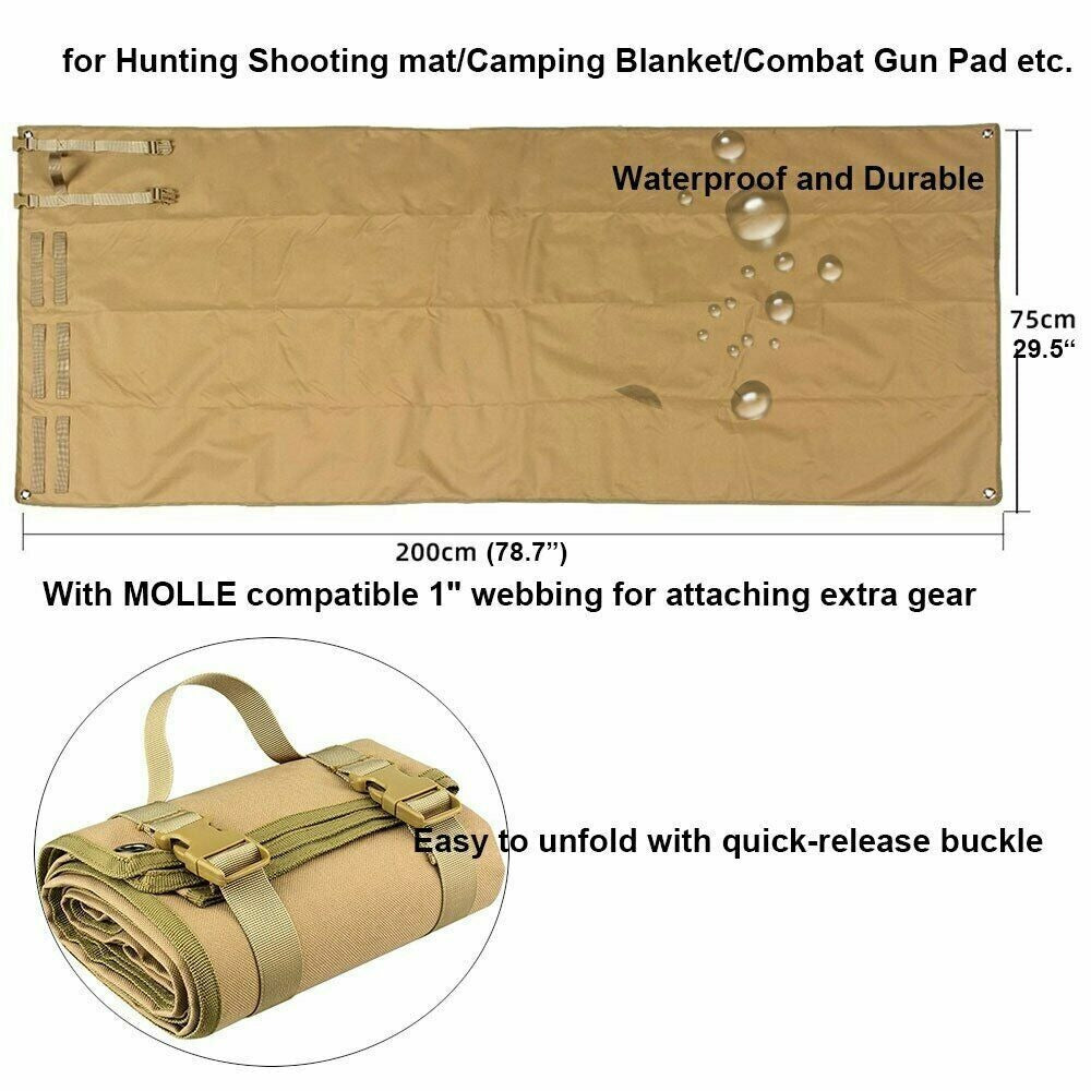 SINAIRSOFT Tactical Portable Hunting Roll Up Rifle Airsoft Shooting Camp Mat Waterproof Pad