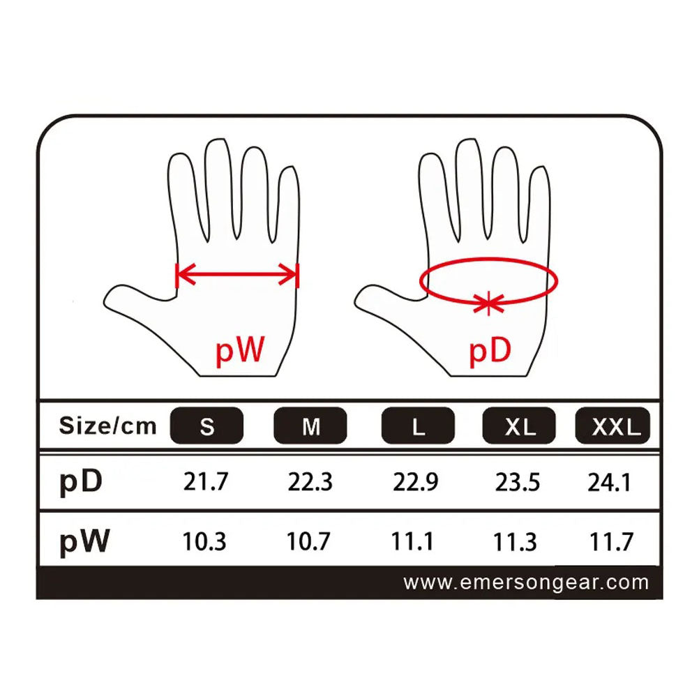 EMERSONGEAR Tactical All Finger Gloves Hunting Training Sport  Anti-Skid
