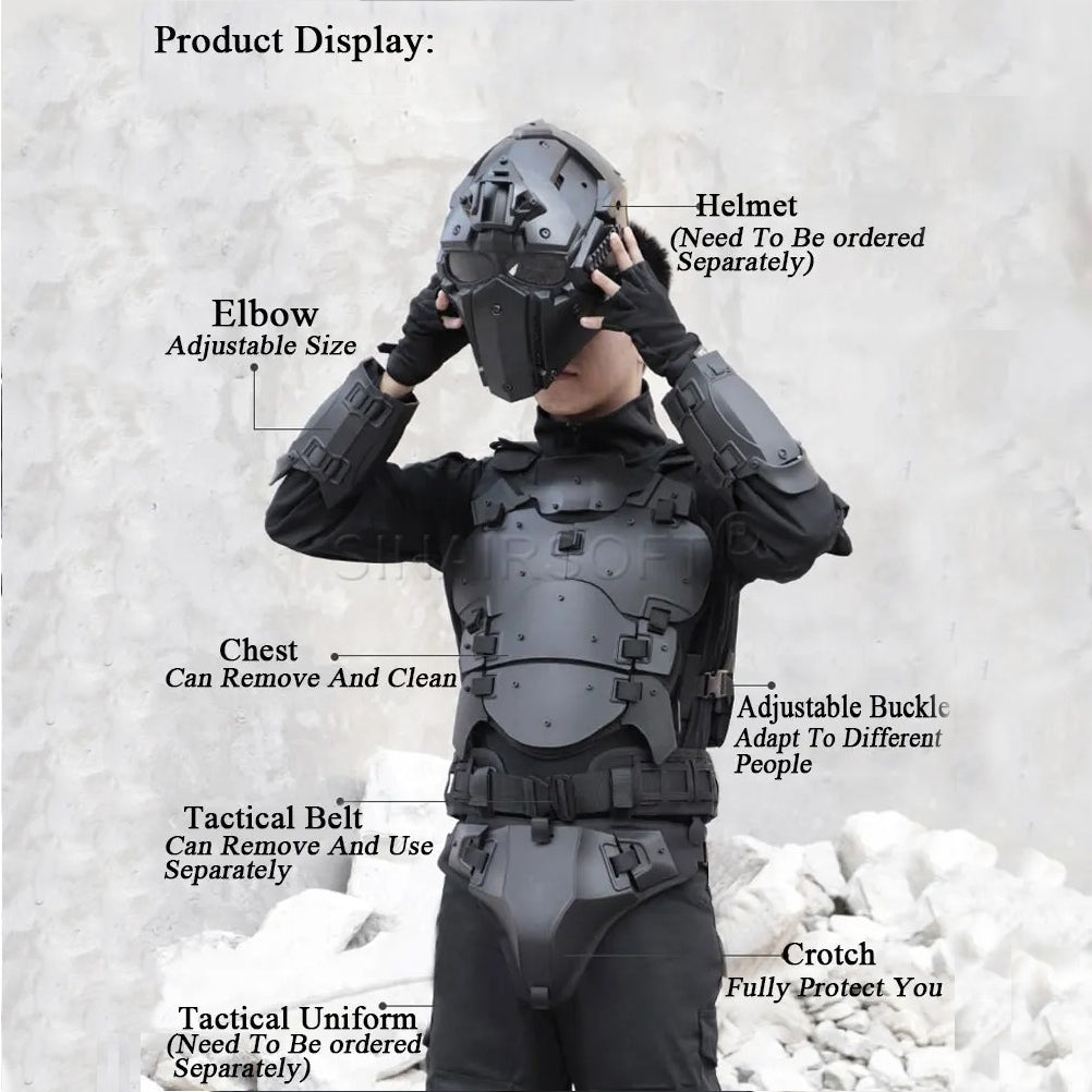 SINAIRSOFT Tactical Armor Suit Adjustable Tactical Molle Chest Protector Vest