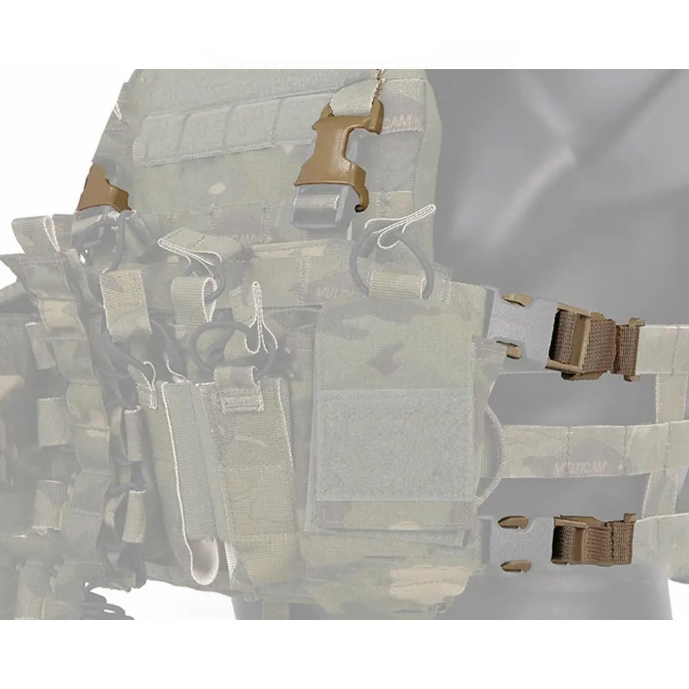 EMERSONGEAR Chest Rig Vest Adapter Kit Set MOLLE Strap Webbing w/ 1” Buckle Clips