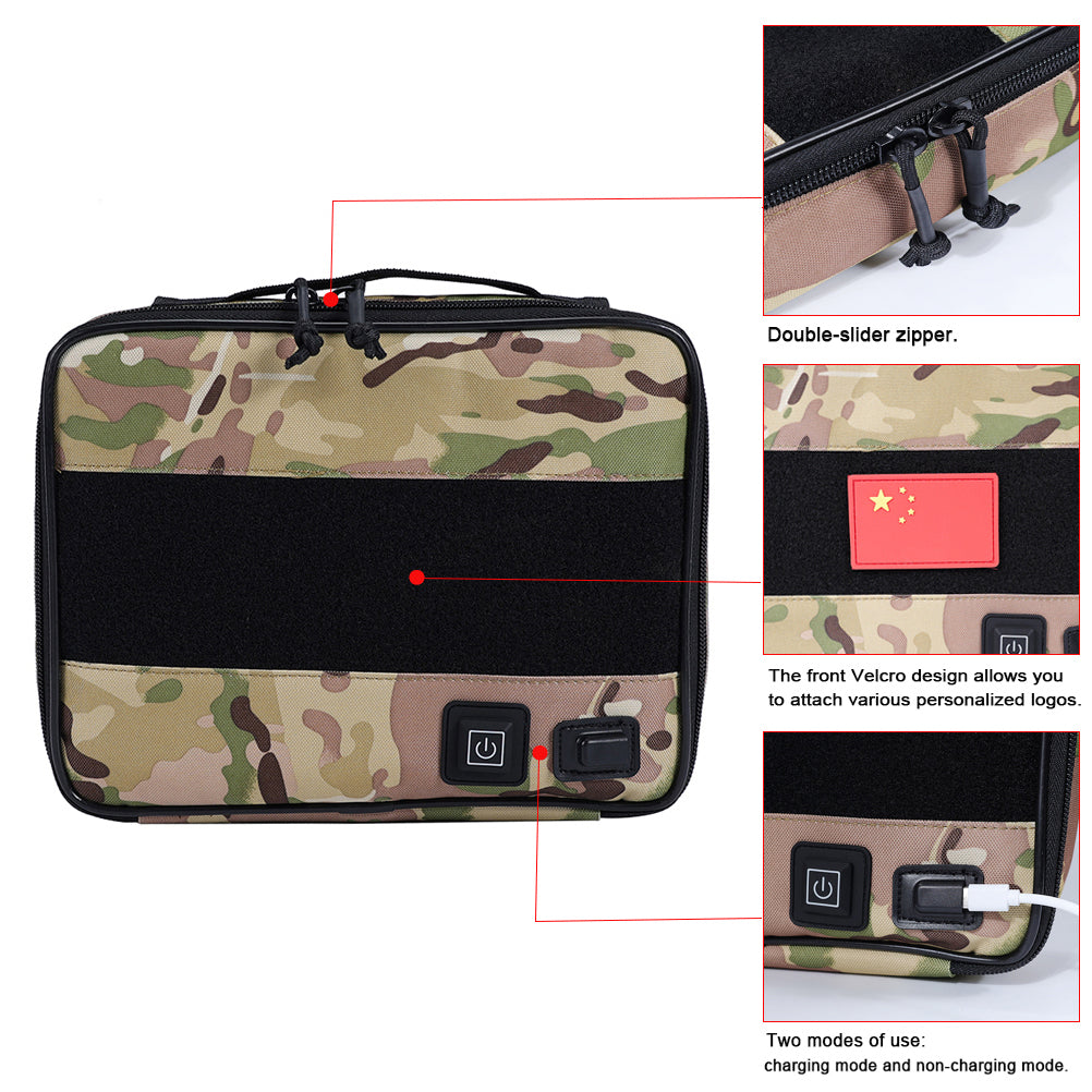 SINAIRSOFT Tactical Warmer Pouch Pistol Carry Bag IPSC Outdoor Hunting USB Power Bag