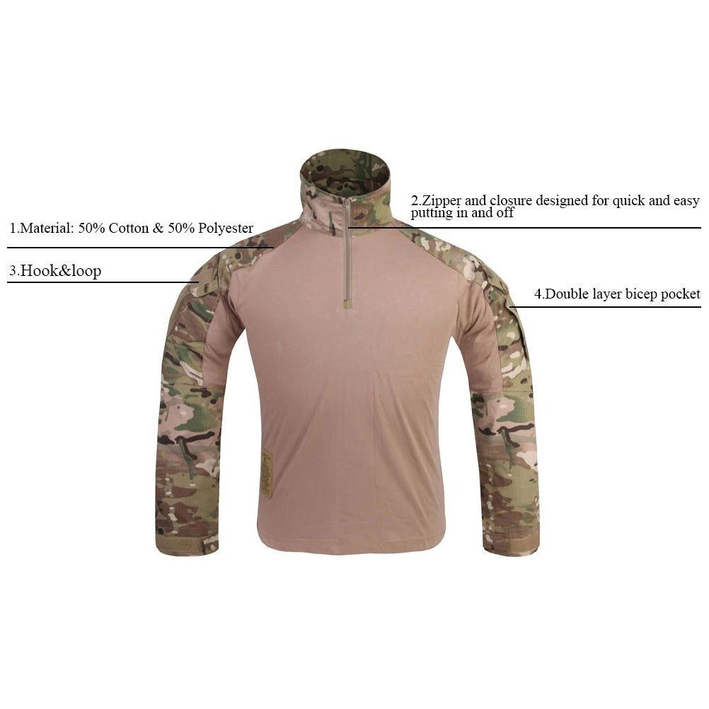 EMERSONGEAR G3 Combat Uniform Airsoft Shirt Pants with Knee Pads Tactical BDU Hunting o Clothes