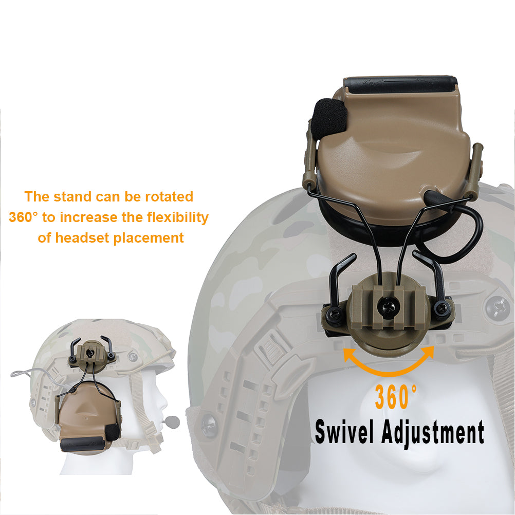 SINAIRSOFT Z-Tactical Softair Aviation Headset For FAST Helmet Rail Adapter Set