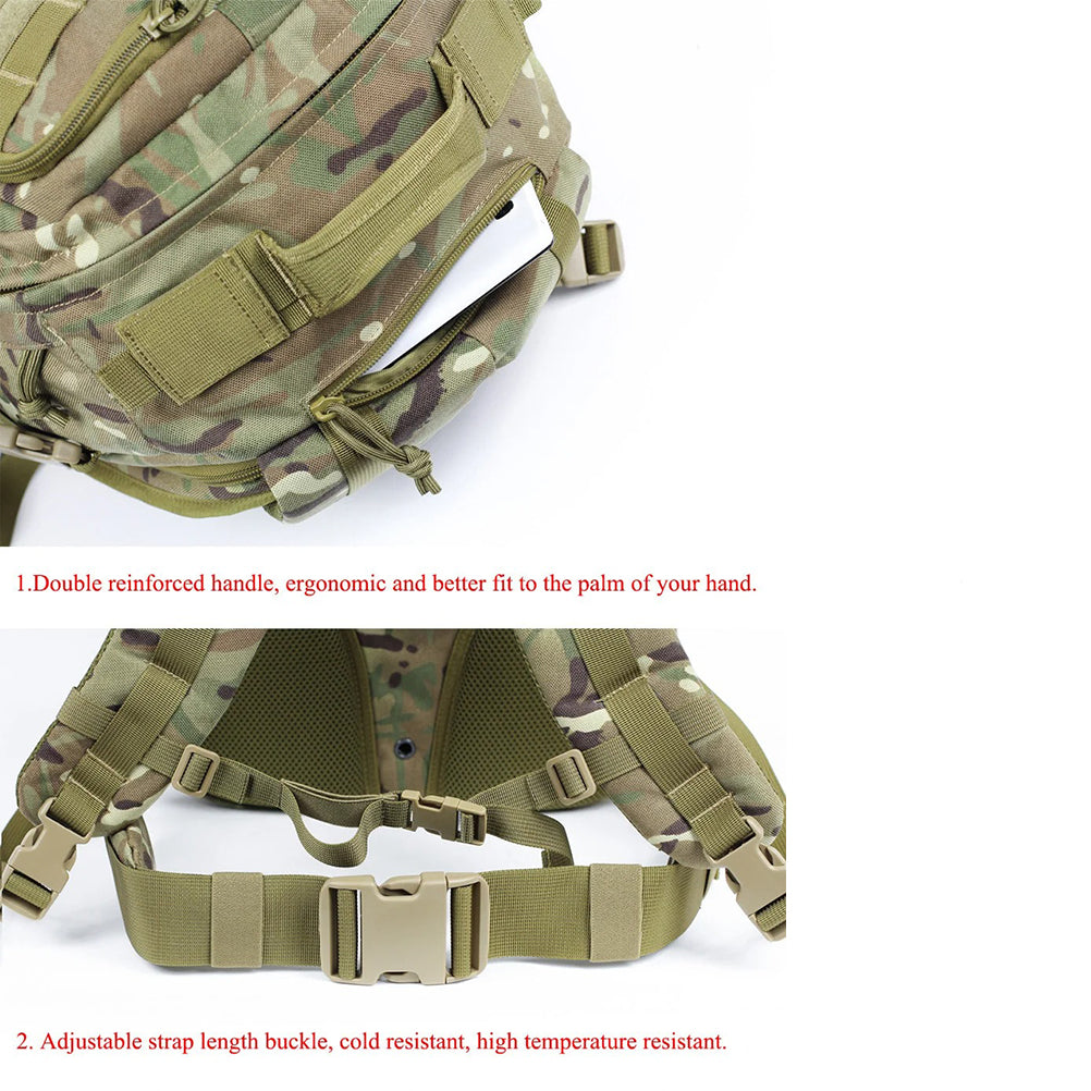 SINAIRSOFT Tactical 55L Outdoor Molle Waterproof Backpack