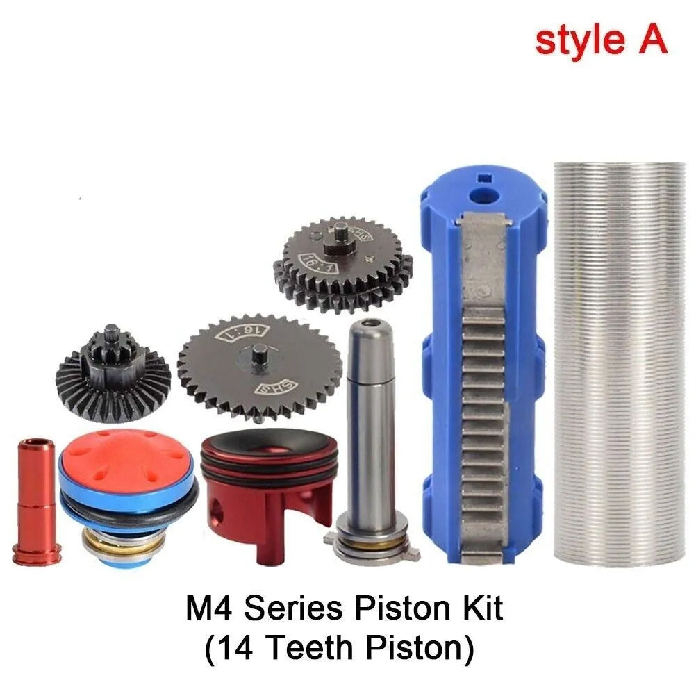 SINAIRSOFT 16:1 Gear Nozzle Cylinder Spring Guide 14Teeth Piston Kit