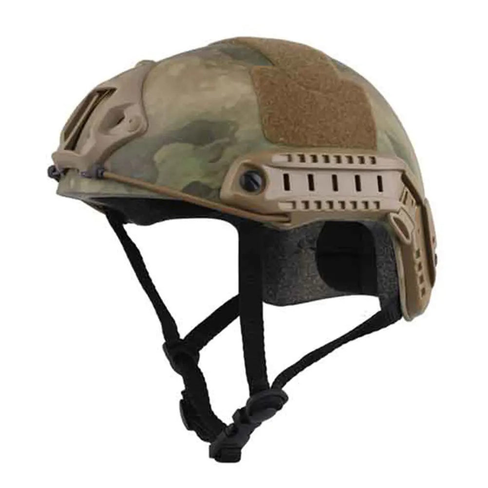 EMERSONGEAR Tactical Fast Helmet Airsoft MH Type Casque w/ NVG Shroud + Side Rail