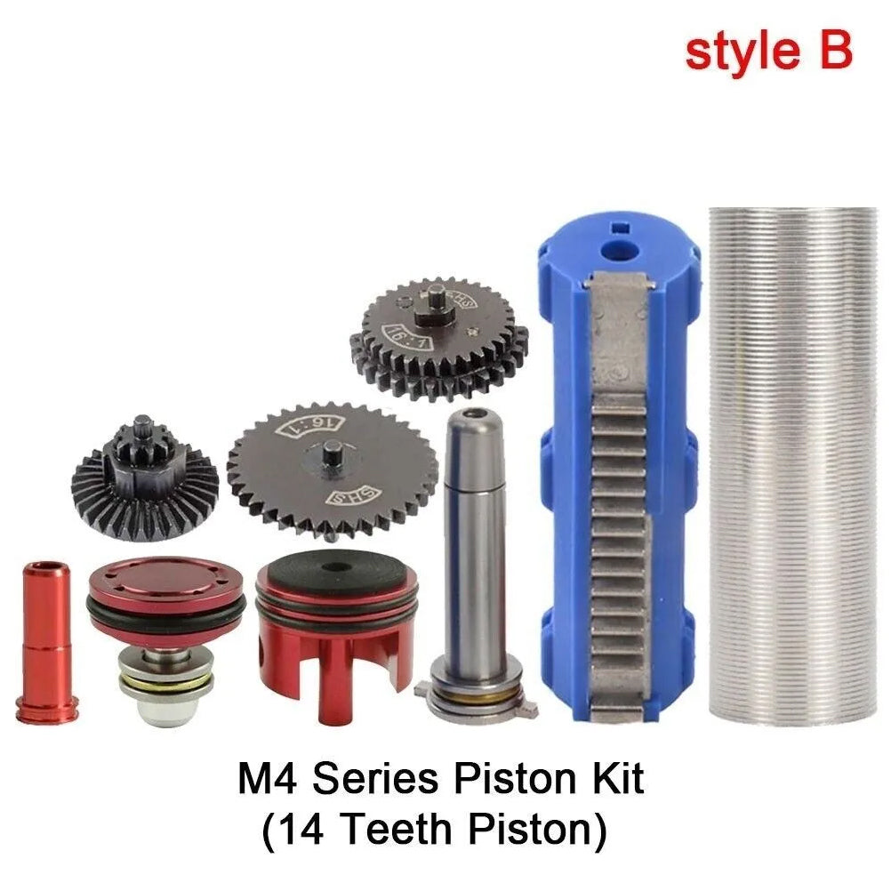 SINAIRSOFT 16:1 Gear Nozzle Cylinder Spring Guide 14Teeth Piston Kit