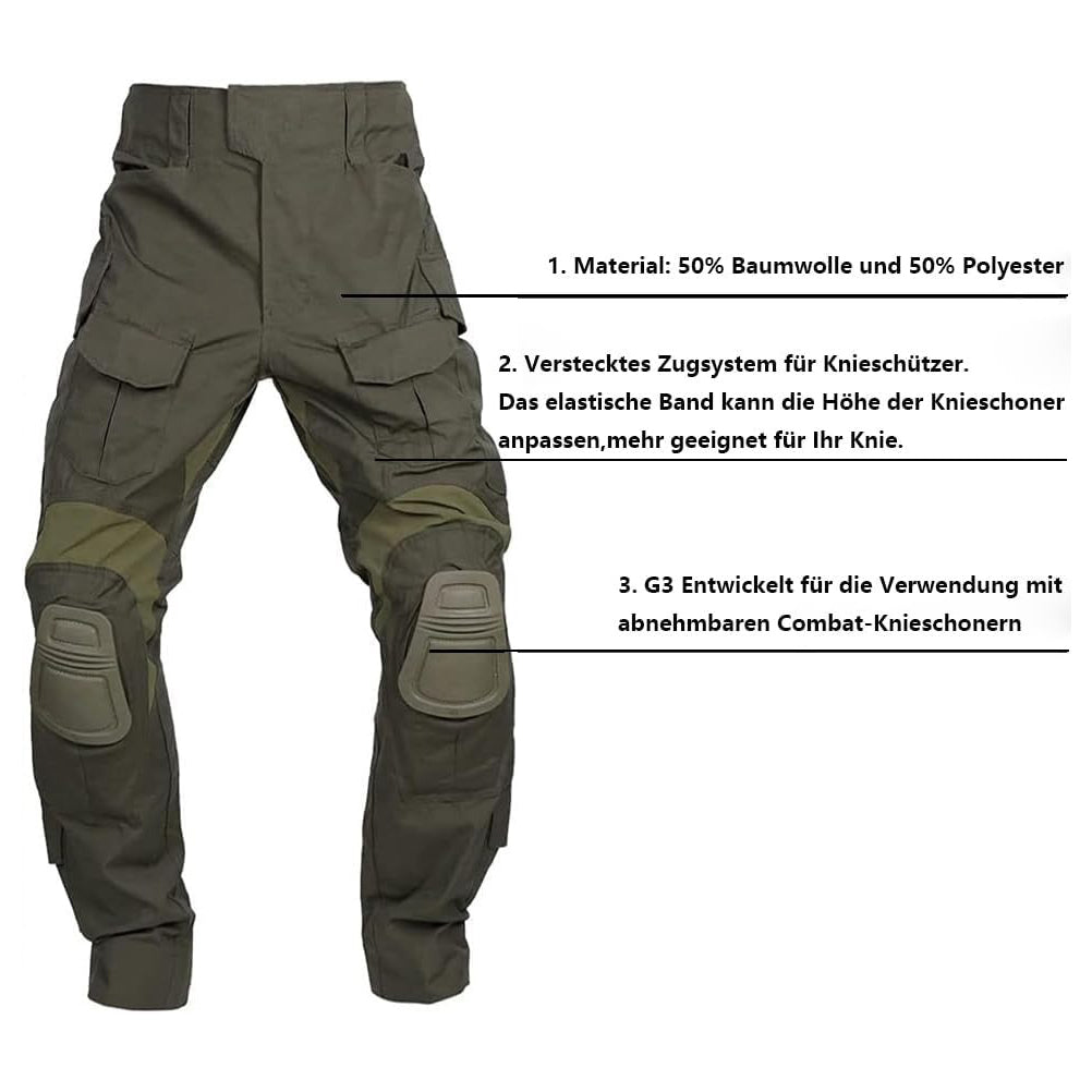 EMERSONGEAR Gen3 Uniform Painball Suit BDU Pants Shirt with Knee Pads-RG