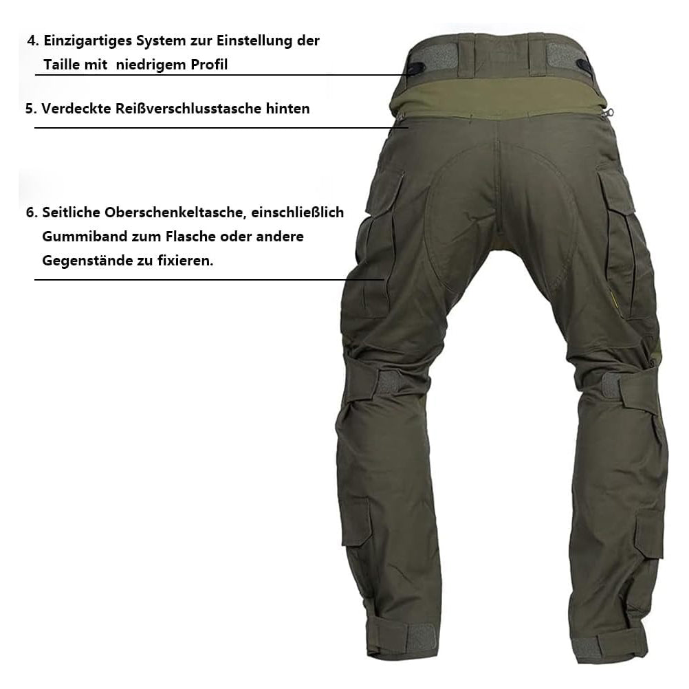 EMERSONGEAR Gen3 Uniform Painball Suit BDU Pants Shirt with Knee Pads-RG