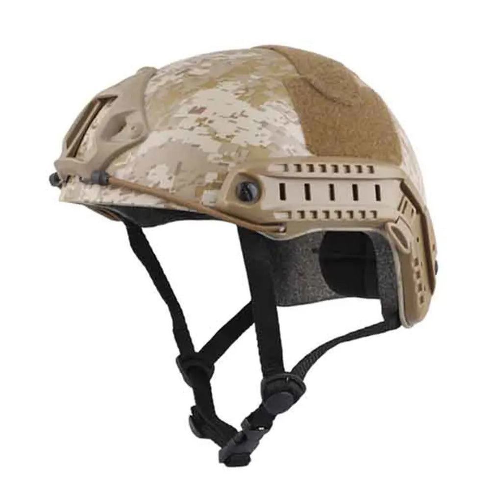 EMERSONGEAR Tactical Fast Helmet Airsoft MH Type Casque w/ NVG Shroud + Side Rail